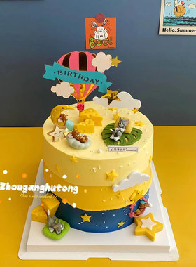 猫和老鼠生日蛋糕装饰