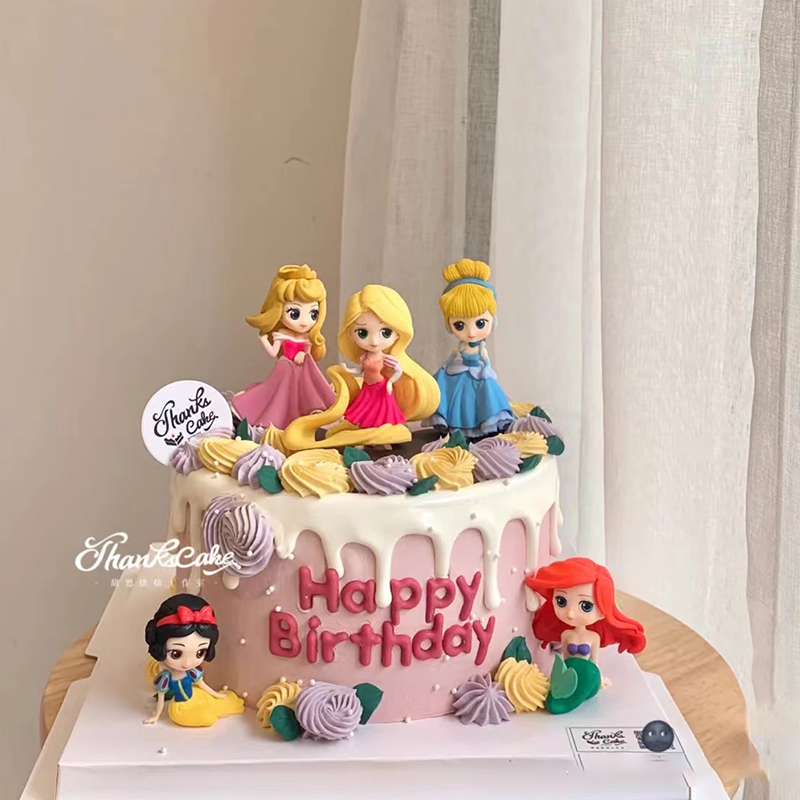 公主生日蛋糕装饰摆件美人鱼
