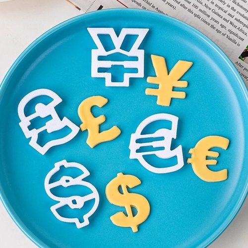网红美金货币金钱标志符号DIY烘焙蛋糕装饰切模烘焙用品翻糖模具l