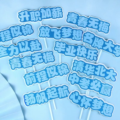 2025毕业季蛋糕装饰升职加薪未来可期乘风破浪对联杨帆起航插件z