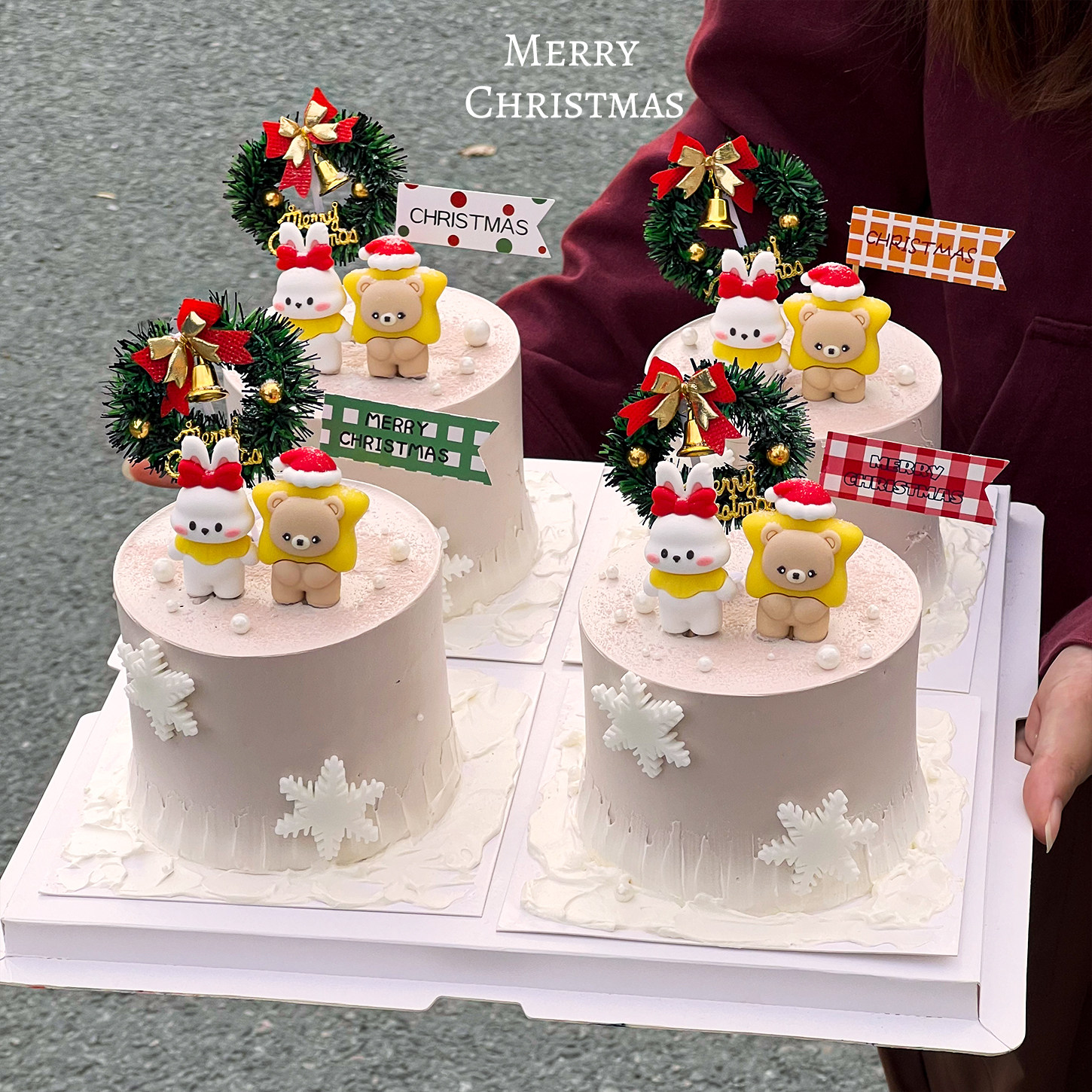 2025圣诞节蛋糕装饰小熊小兔子摆件圣诞快乐草圈铃铛烘焙装扮插件,节庆用品/礼品,节日装扮用品,淘宝优惠券,粉丝福利购,淘宝优惠卷
