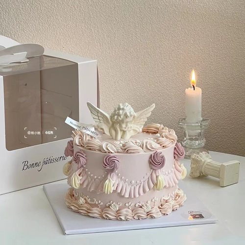 网红小天使生日蛋糕装饰摆件