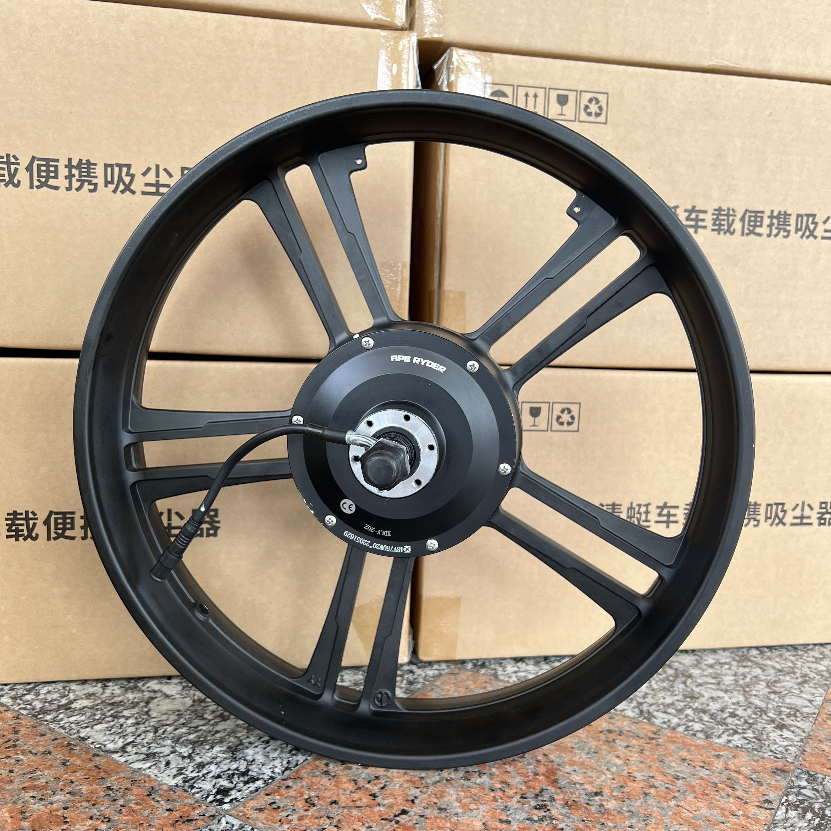 super73电动雪地车轮毂电机一体式48V功率750W轮毂20寸霍尔信号