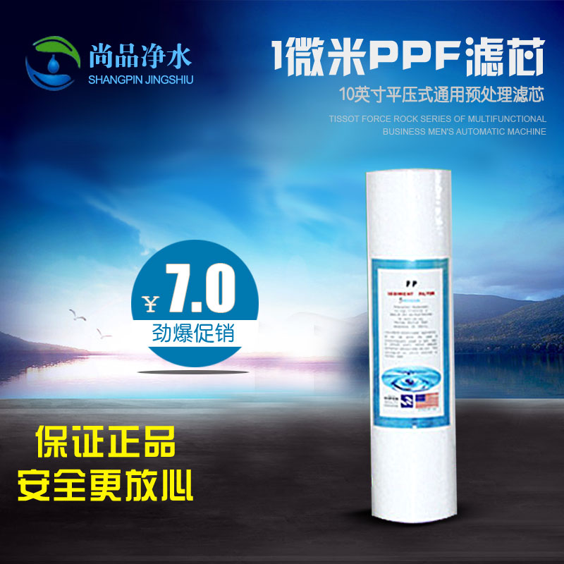 10英寸1微米PPF平压式滤芯(RO反渗透纯水机/净水器/过滤器)专用