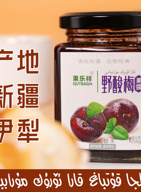 新疆伊犁 Kara Uruk 果乐祥野酸梅果酱 口感香甜果粒饱满涂抹面包