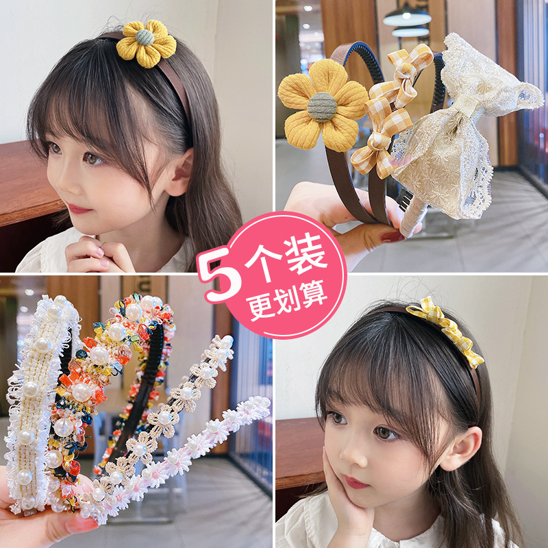 儿童发箍夏天韩风不伤头女童宝宝编发头箍小女孩碎发神器发卡头饰