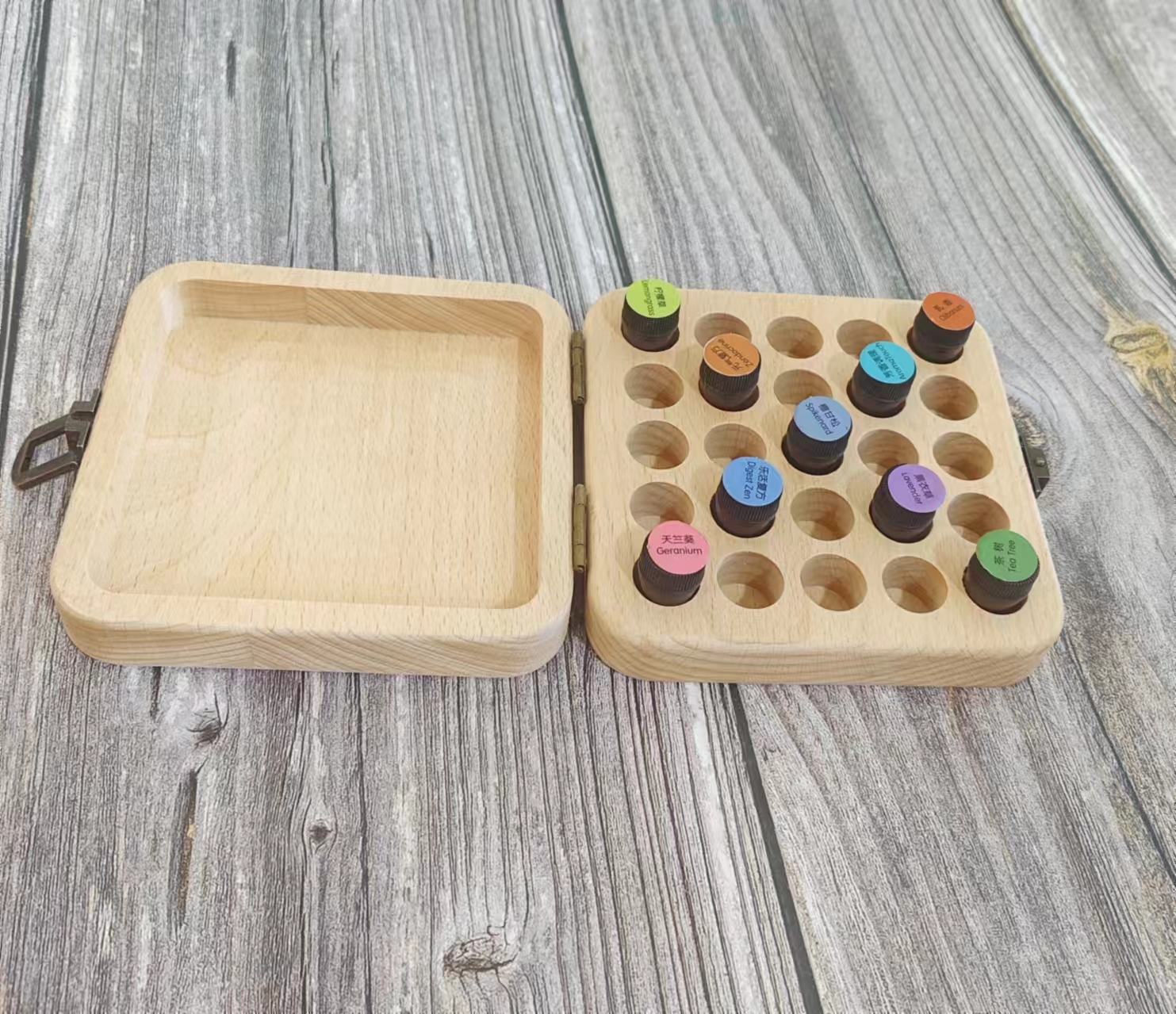 榉木1-2毫升25瓶精油收纳盒