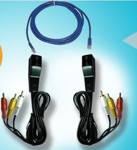 穿墙工程隔离器1代 RJ45网线转AV 信号 音频延长线 视频转网线