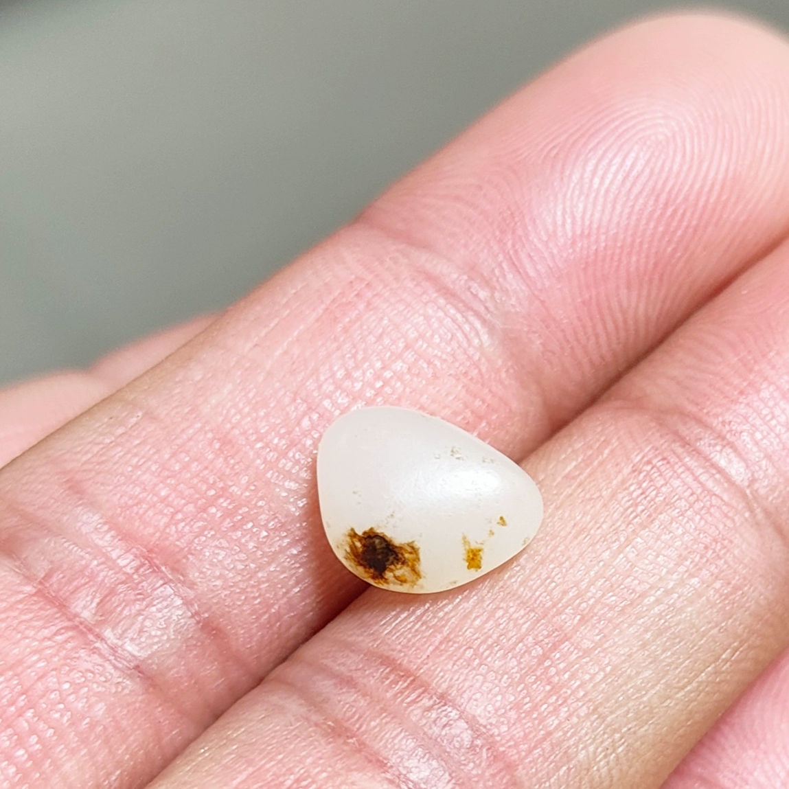 新疆和田玉籽料褐色皮羊脂白玉