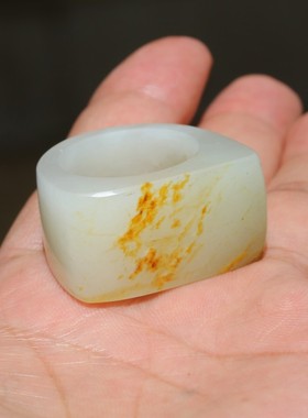戒指玉石扳指和田玉籽料白玉首饰