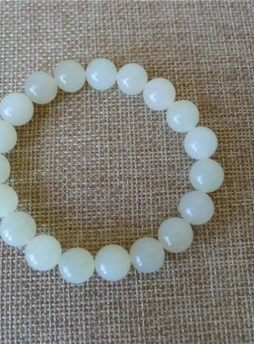 手链玉石圆珠和田玉籽料羊脂玉