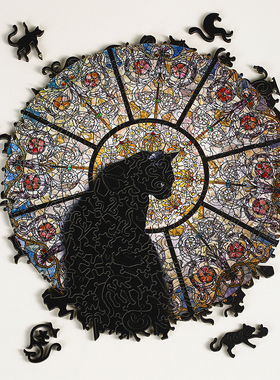 【第二批】教堂猫拼图Cathedral Cat异形木质生日新年情人节礼物