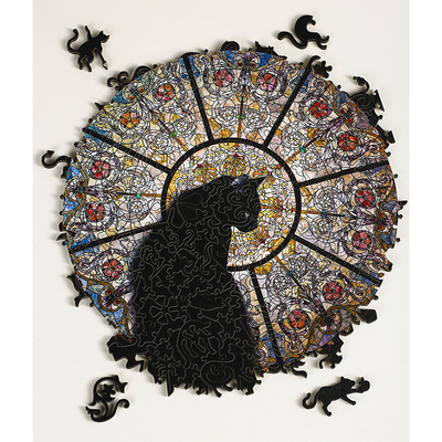 【第二批】教堂猫拼图Cathedral Cat异形木质生日新年情人节礼物