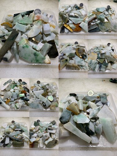2255-2278一图一盘天然缅甸翡翠边角料保真保A假一罚三满20包邮
