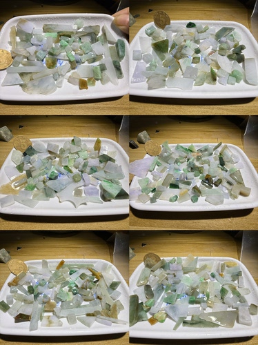 E332-359种水碎料一图一盘天然缅甸翡翠边角料保真保A假一罚三