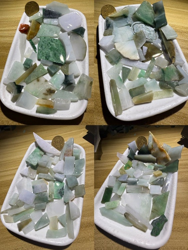 E291-295一图一盘天然缅甸翡翠边角料保真保A假一罚三