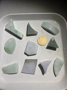 O527精选一图一盘质量好天然缅甸翡翠边角料保真保A假一罚三