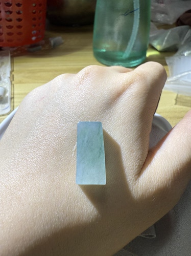 C447冰蓝飘花天然缅甸翡翠边角料保真保A假一罚三详情有尺寸
