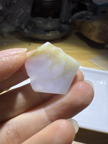 C1868高糯化黄粉双彩天然缅甸翡翠A货边角料保真保A假一罚三详情