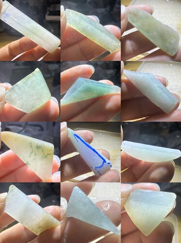 C1757-1769一图一个天然缅甸翡翠A货边角料保真保A假一罚三详情有