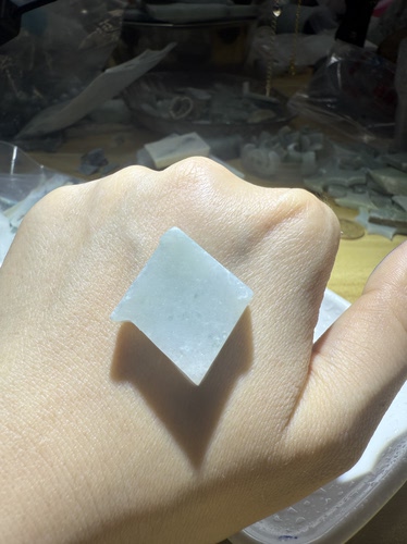 C1689天空蓝天然缅甸翡翠边角料保真保A假一罚三详情有尺寸