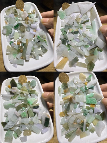 E378-390种水碎料一图一盘天然缅甸翡翠边角料保真保A假一罚三