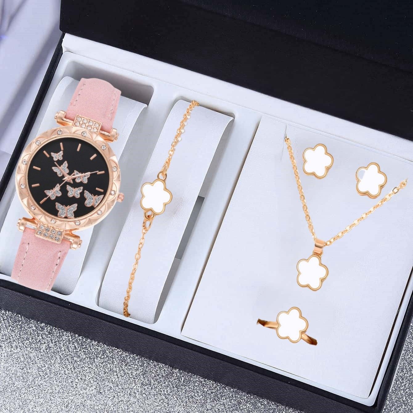 显白四叶草戒指可调节时尚百搭