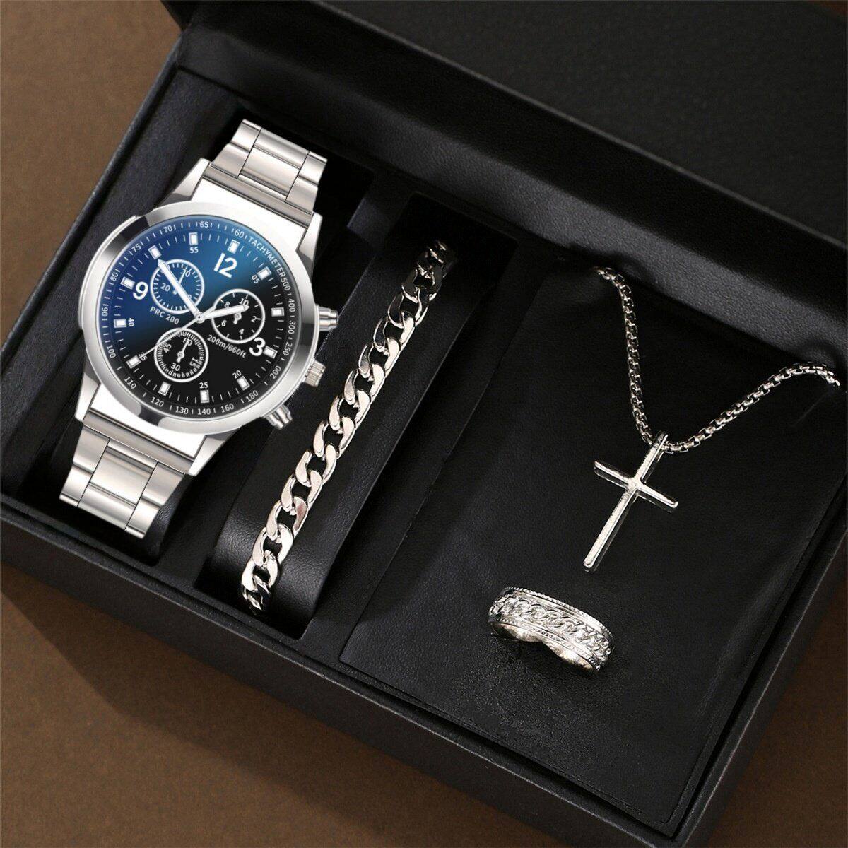 送男朋友生日礼物男款帅气潮流腕表简约防水情人节男士手表礼盒装