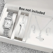 时尚 气质轻奢女士方形手表防水不掉色钢带女表礼盒圣诞情人节礼物