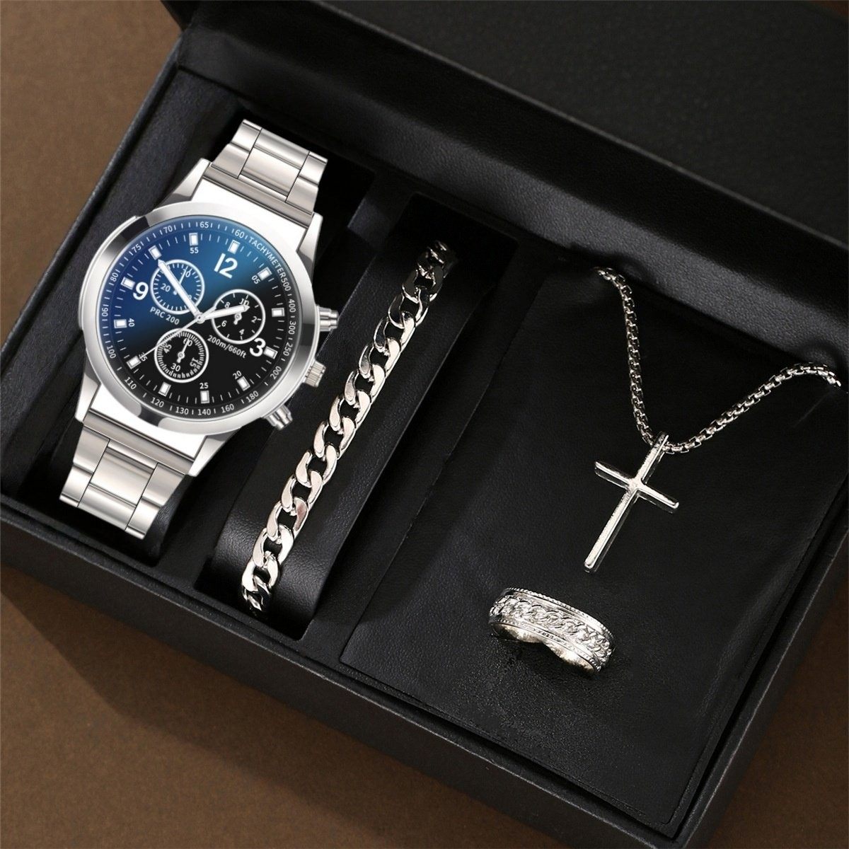 送男朋友生日礼物男款帅气潮流腕表简约防水情人节男士手表礼盒装