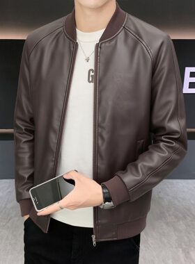 皮衣外套男2026春秋新款潮牌痞帅秋冬机车服高级春季皮夹克男上衣