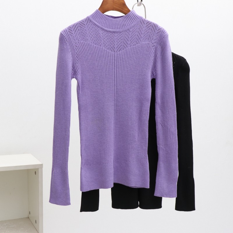 窝窝购【唯】春装纯色百搭套头钩花针织衫打底衫商场撤柜B69|msdalam kategori Butik wanita / wanita, sweater bulu - dari Buy2taobao.com untuk memberikan perkhidmatan ejen Taobao profesional membeli