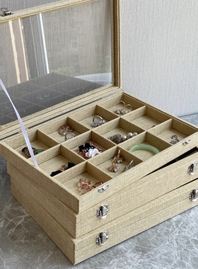 麻布文玩盒手串收纳盒