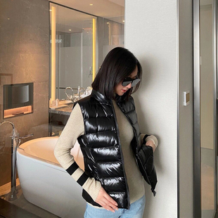 25秋冬新款 m家魔王蒙口羽绒服男女短款马甲背心立领加厚鹅绒坎肩