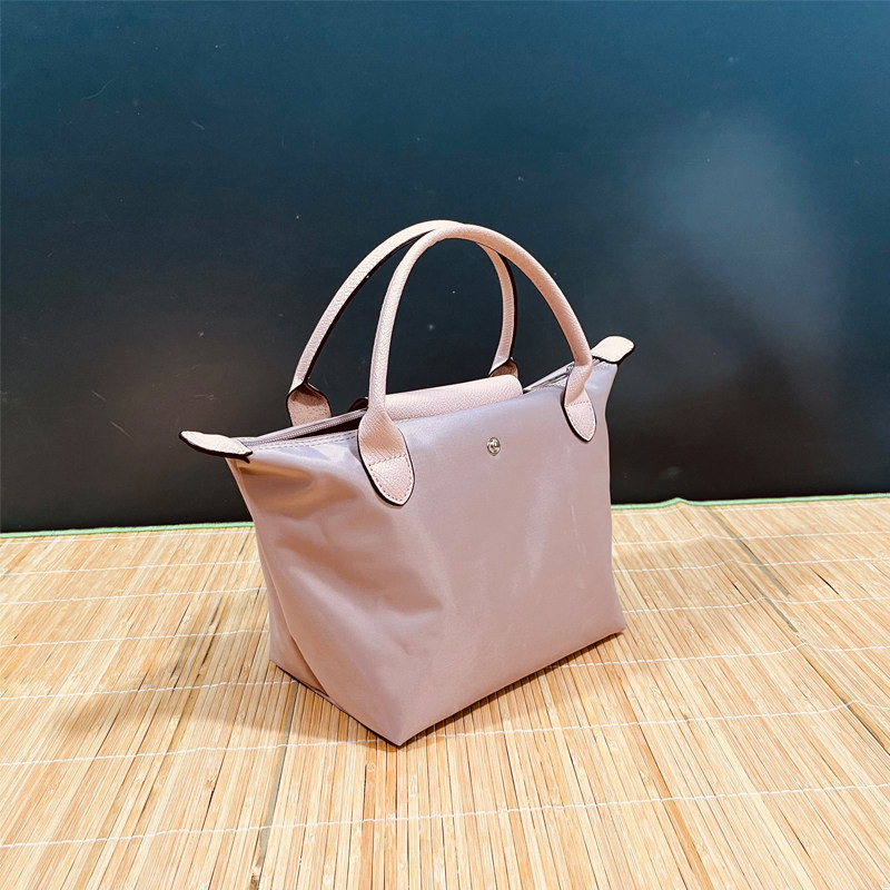 法式华龙香小号短柄手提尼龙饺子包女大容量可折叠百搭轻便托特包