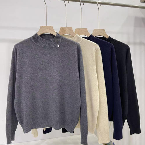 半高领套头毛衣针织衫