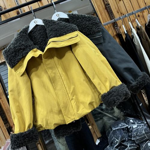 羊羔毛加厚保暖派克棉衣