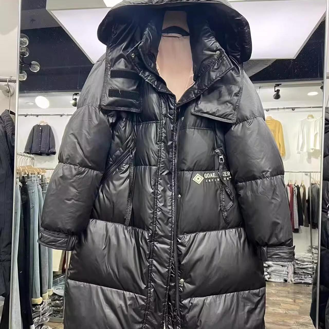 羽绒服中长款连帽加厚