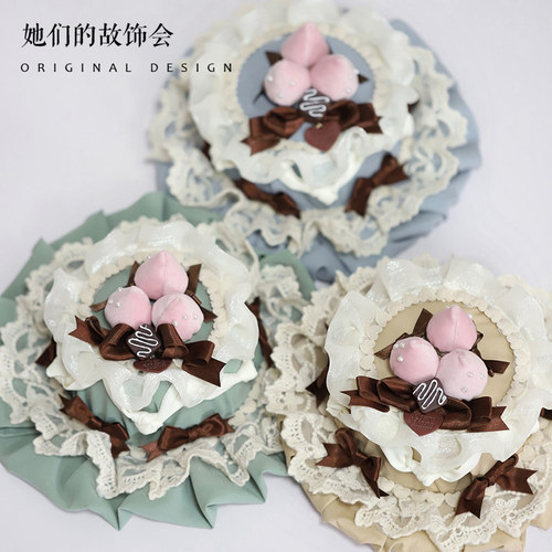 她们的故饰会蛋糕帽洛丽塔