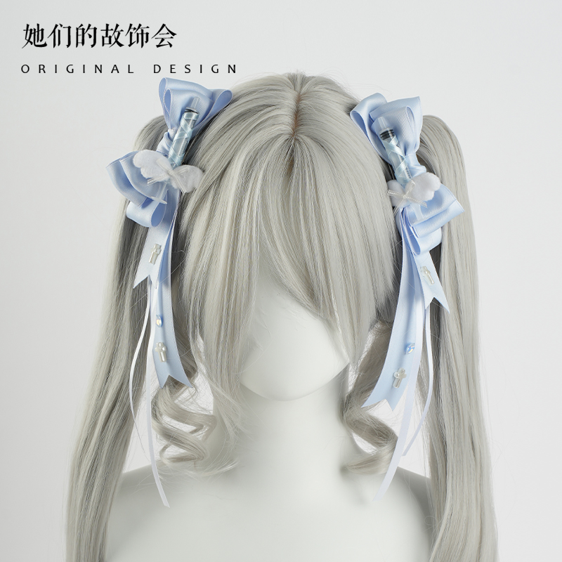 发饰她们的故饰会对夹温柔甜美