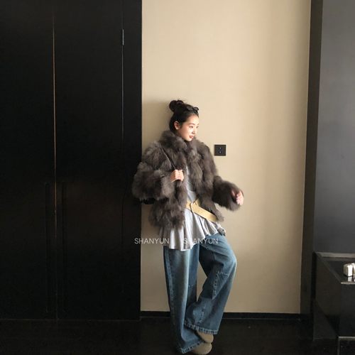 衫韵“幻影柔狐”环保皮草