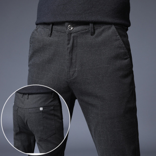 黑色韩版 时尚 百搭直筒裤 休闲长裤 宽松西裤 2025新款 子修身 潮牌 男士