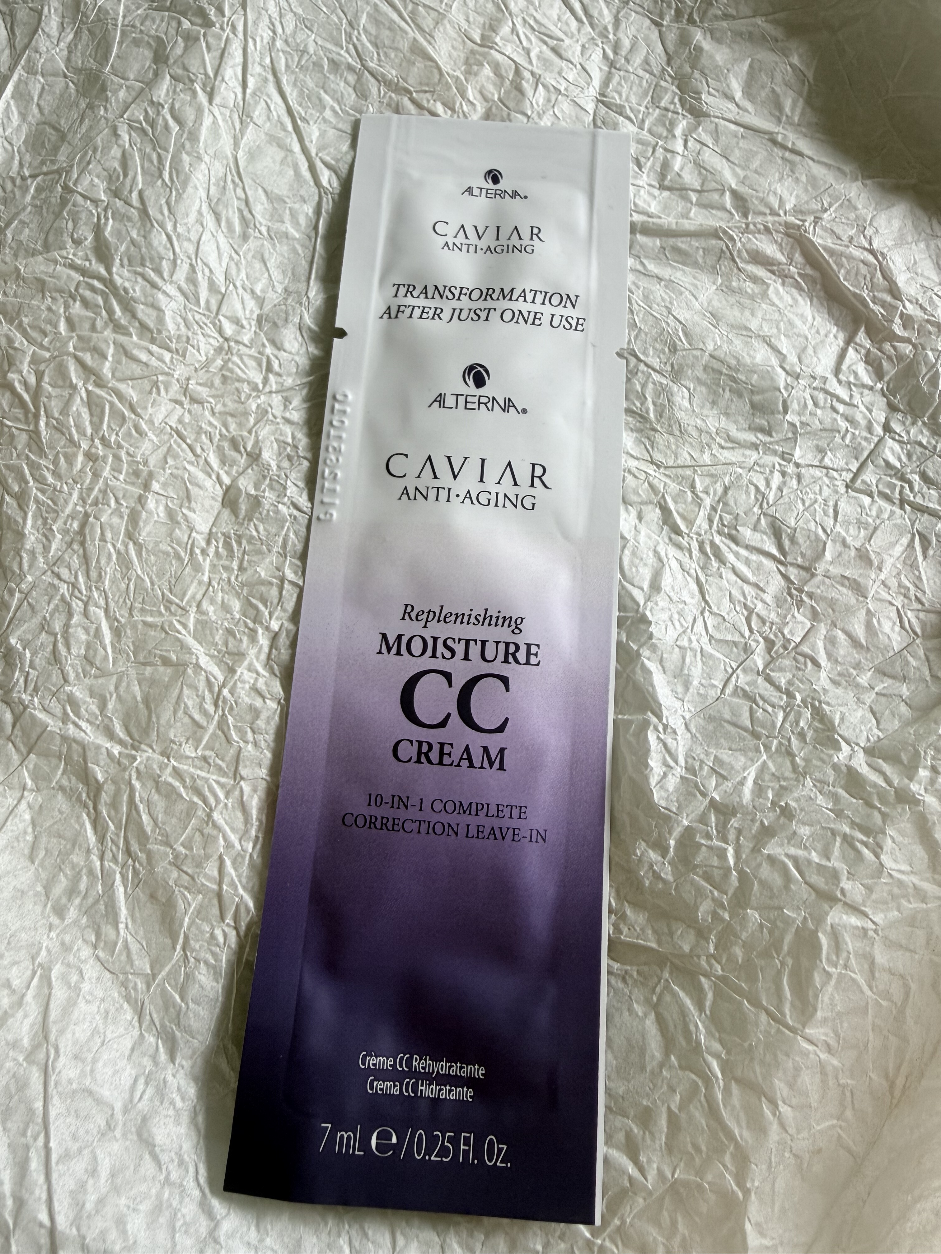 现货Alterna 鱼子酱十合一头发CC霜免洗护发素7ml 片装小样图片