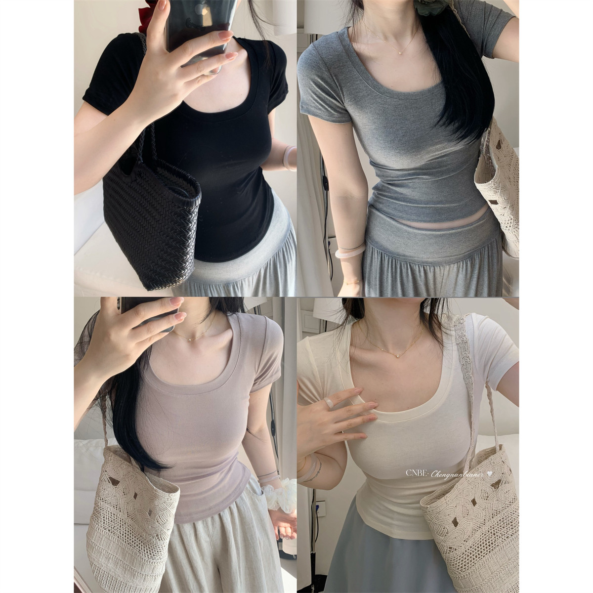 城南边儿4.18糯糯系列～美术馆7色短袖轻松懒人穿搭