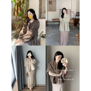 城南边儿12.8双色丹麦貂染尖仿水貂毛皮草环保外套两个版 型