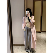 松紧腰长裤 城南边儿1.4通勤瘦瘦套装 阔腿裤 子基础款 裤 子