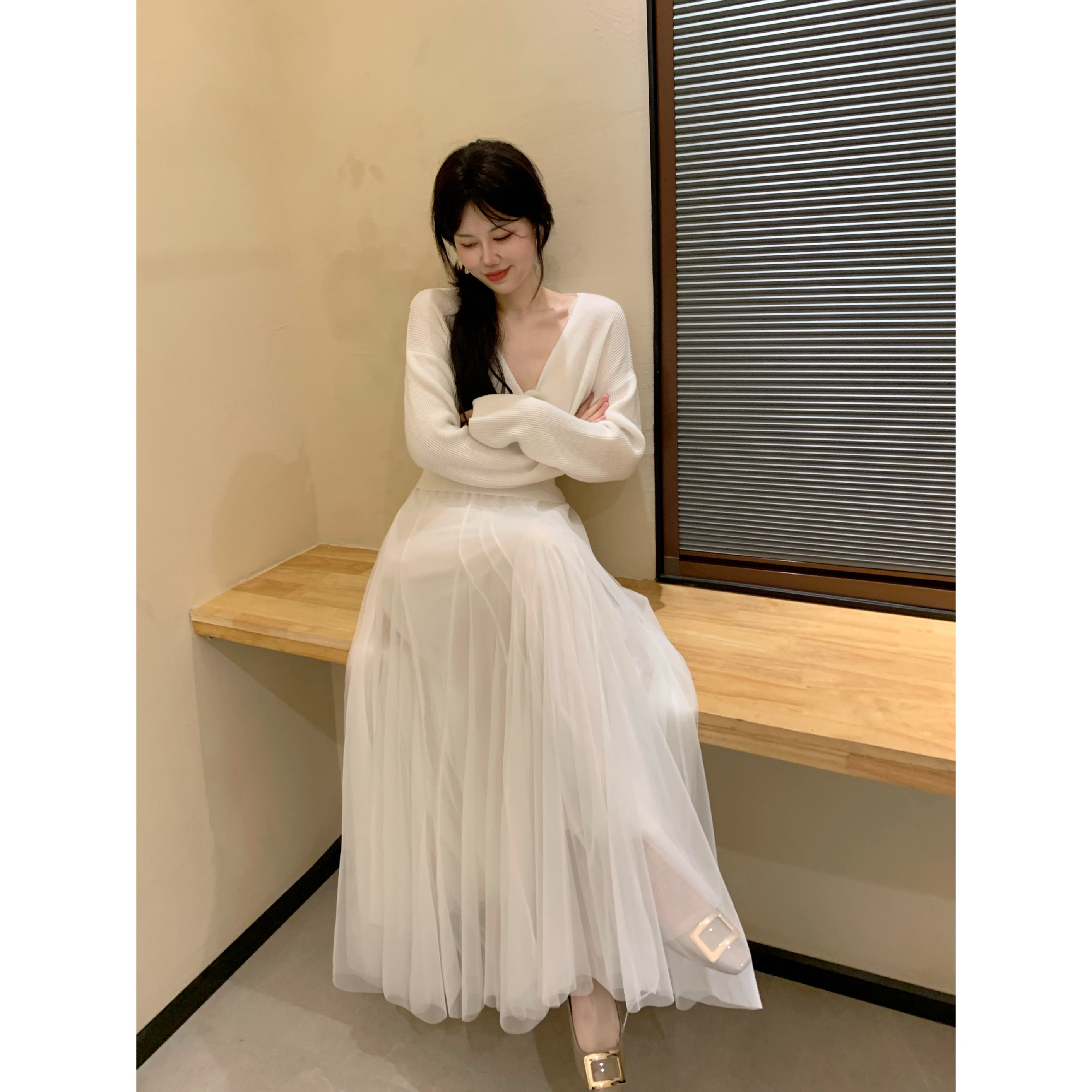 城南边儿新色纱纱半身裙