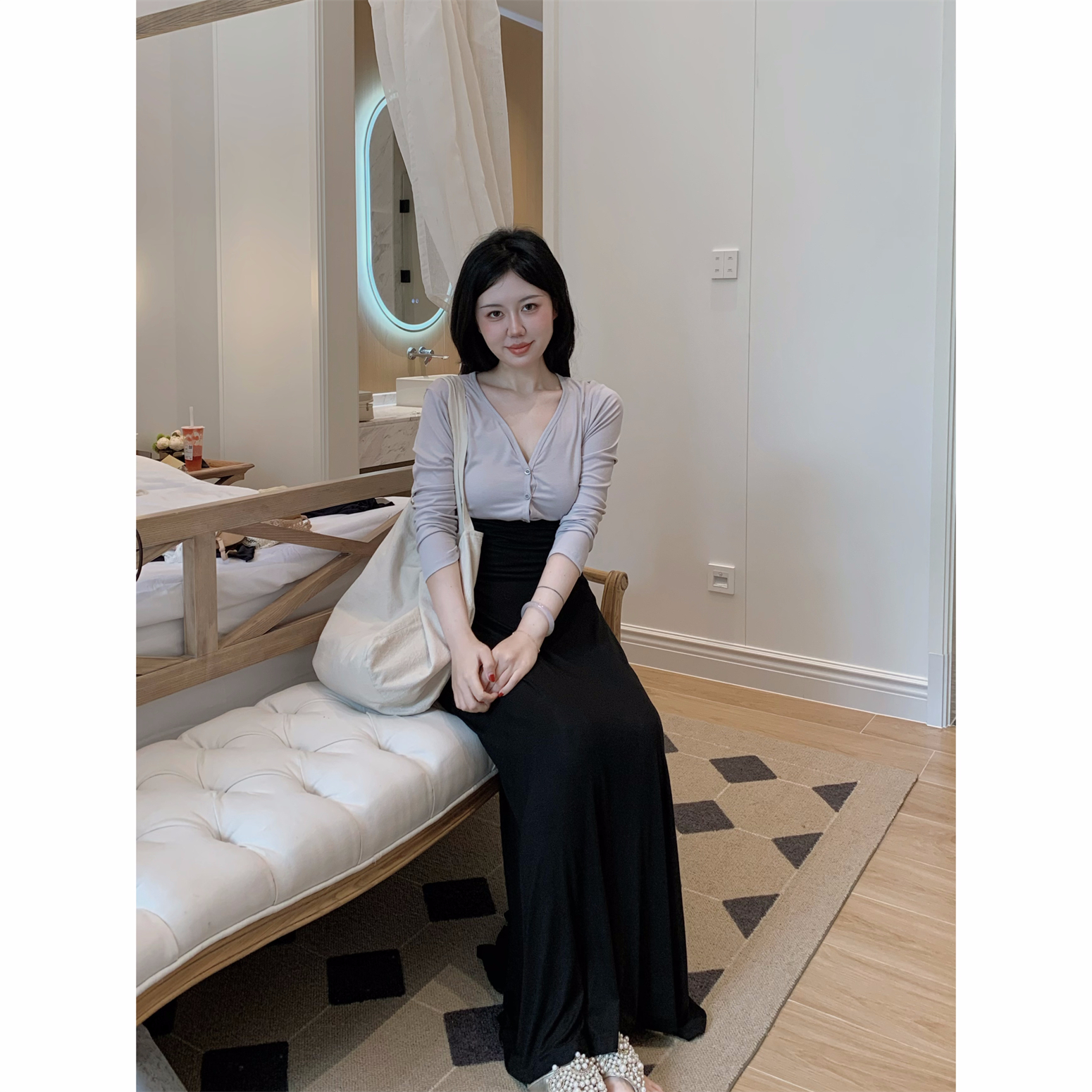 城南边儿8.10长期主义系列~好穿到不行质感系扣开衫长\短两个长度