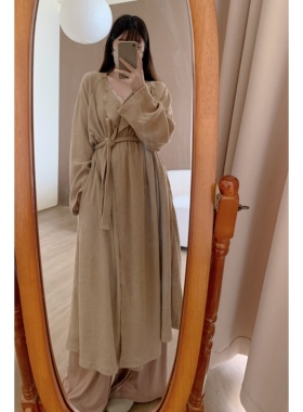 【清仓】城南边儿9.19智系通勤针织风衣外套温柔优雅感荷叶边翻领