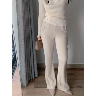 城南边儿12.8云朵羊绒~绵软弹最近都在穿的加绒微喇裤好适合梨形